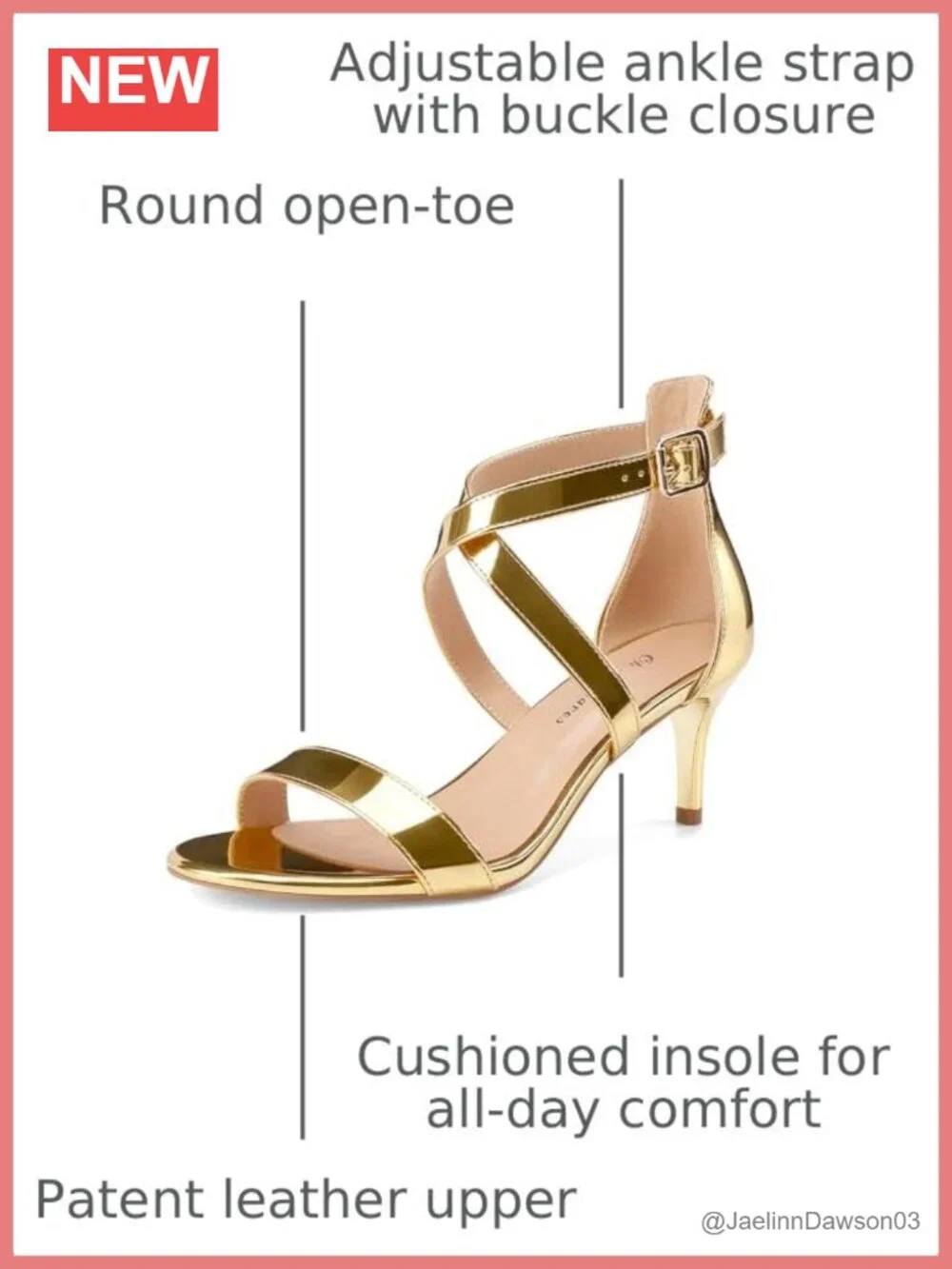 Women's Heeled Sandals Patent Leather Adjustable Crossover Straps Wedding Prom